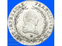20 kreĭtseri 1807 Austria A - Viena argint - rar!