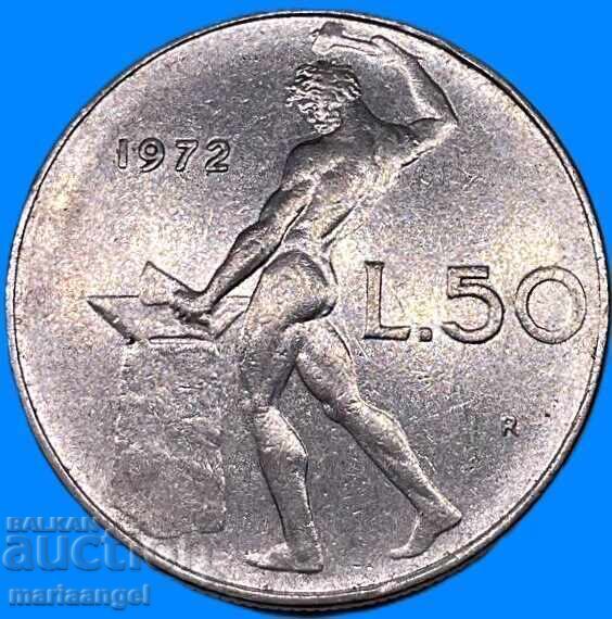 50 Lire 1972 Italia 24mm Hefaistos - an rar - 7