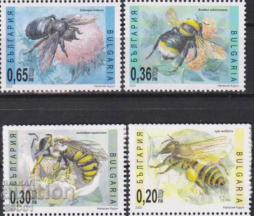 Mint stamps Fauna Bees 2003 from Bulgaria