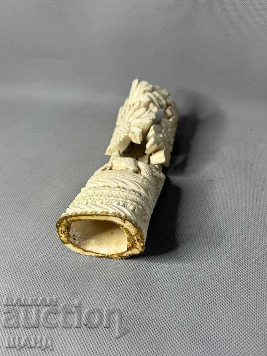 Old figurine statuette made of bone fox bone 225 grams - 6
