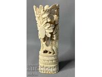 Old figurine statuette made of bone fox bone 225 grams