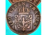 2 Pfennig 1853 Πρωσία Γερμανία χάλκινο νόμισμα