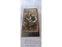Снимка София Две млади момичета 1916 Картон