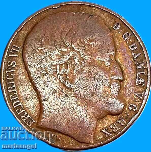 Παράδοση Δανία 1 Σκιλινγκ 1852 Frederik VII χαλκός Παράδοση Δανία 1 Σκιλινγκ 1852 Frederik VII χαλκός