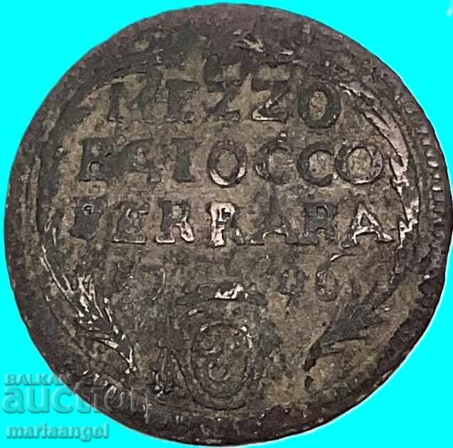 Mezzo baiocco 1746 Vatican Ferrara cu preț 45.00 €