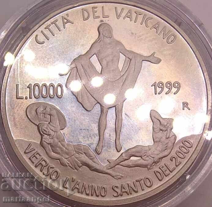 10000 Lira 1999 Vatican PROOF UNC capsule silver - 5