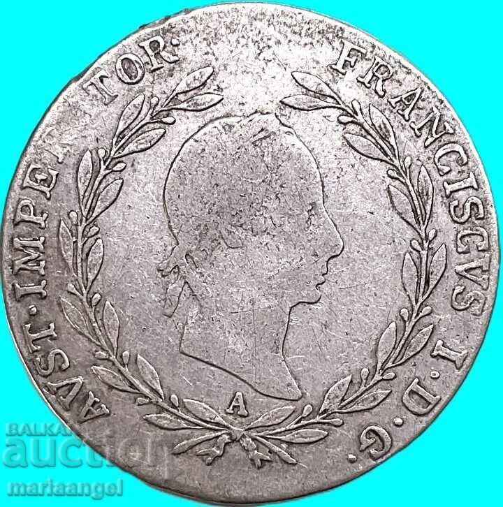 20 кройцера 1818 Австрия А - Вена  сребро - 6