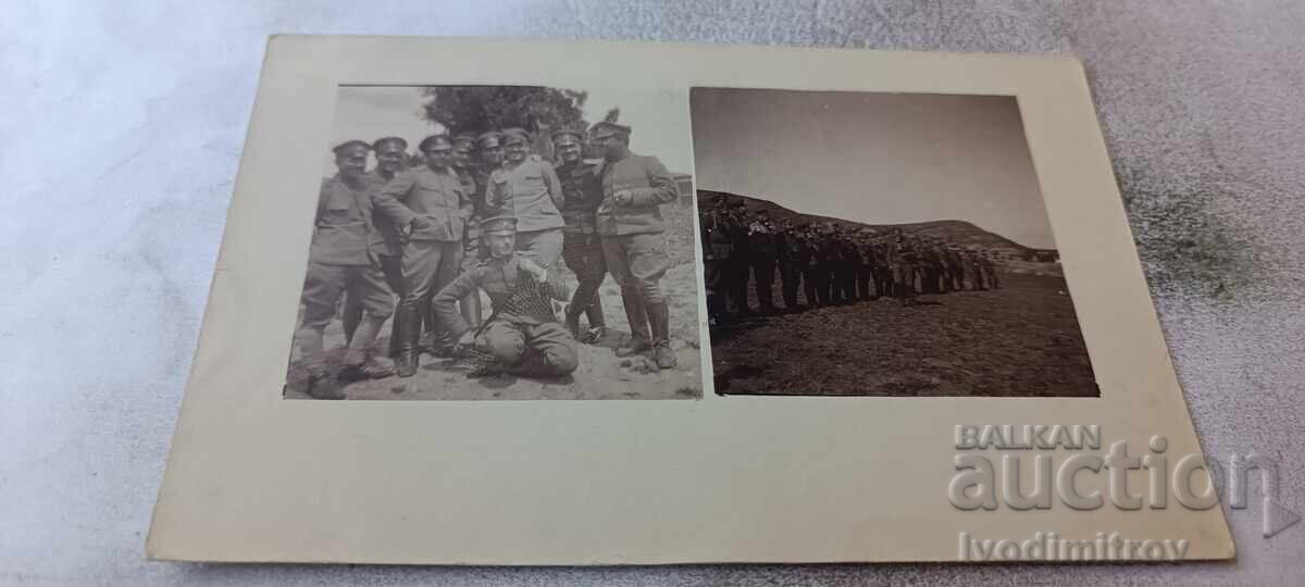 Φωτογραφία Αξιωματικοί και στρατιώτες στο μέτωπο 1918 Α' Π.Π