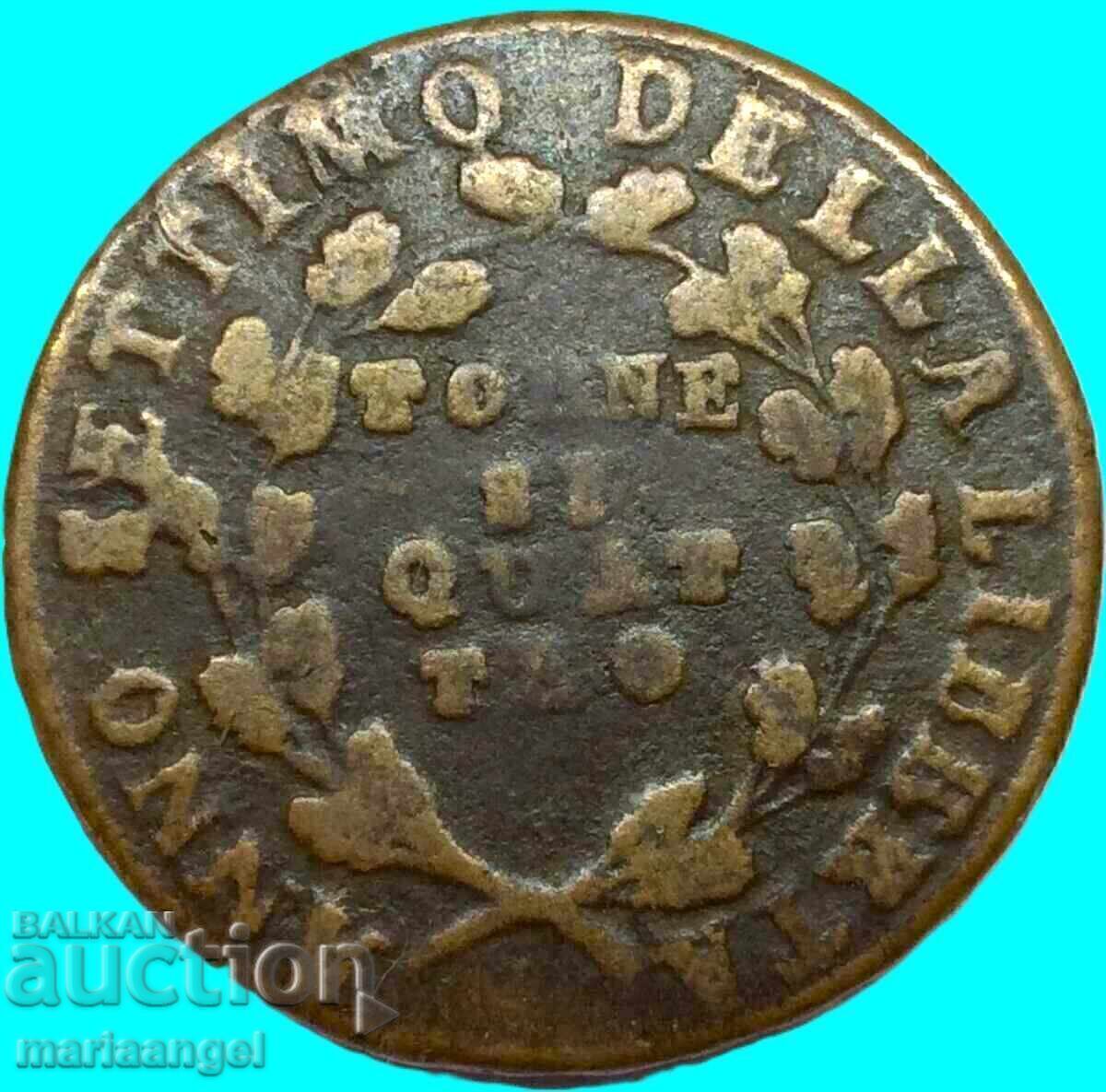 Auction  Naples 4 Tornesi LaN 7 1799 Italy Consulate Republic