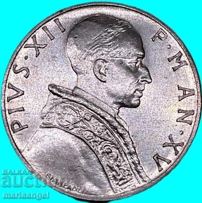 5 lire 1953 Vatican UNC Pius XII - 5