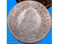 Австрия 20 кройцера 1764 Франц Стефан сребро - RARE