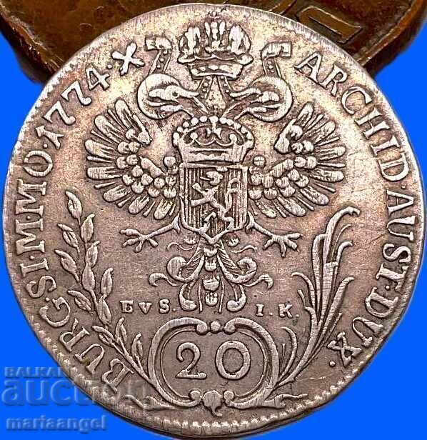 Delivery of 20 Kreuzer 1774 Austria Maria Theresa - rare!