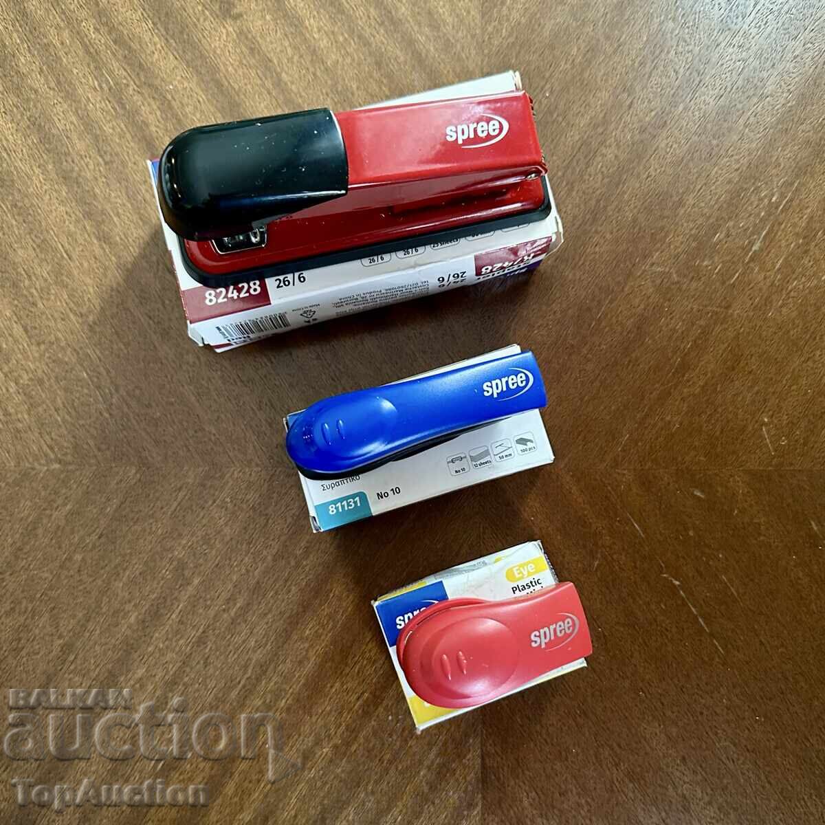 Spree stapler - set of 3 pcs. Brand new! with price 5.00 €