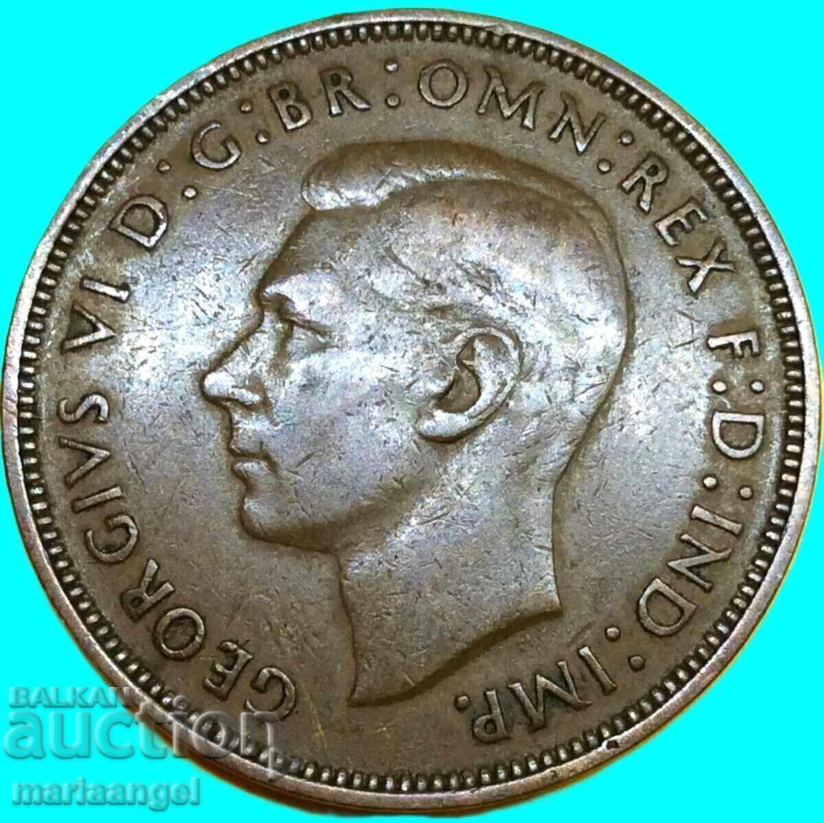 Παράδοση Μεγάλη Βρετανία 1 Penny 1947 George VI 30mm Χάλκινο
