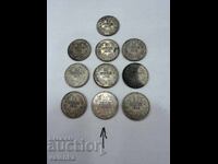 10 Редки български монети сребро 50 ст. 1910 г.