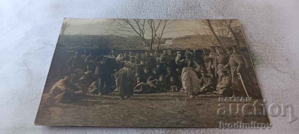 RPPC Gypsy women dancing in front of officers and soldiers at the WWI front RPPC Gypsy women dancing in front of officers and soldiers at the WWI front