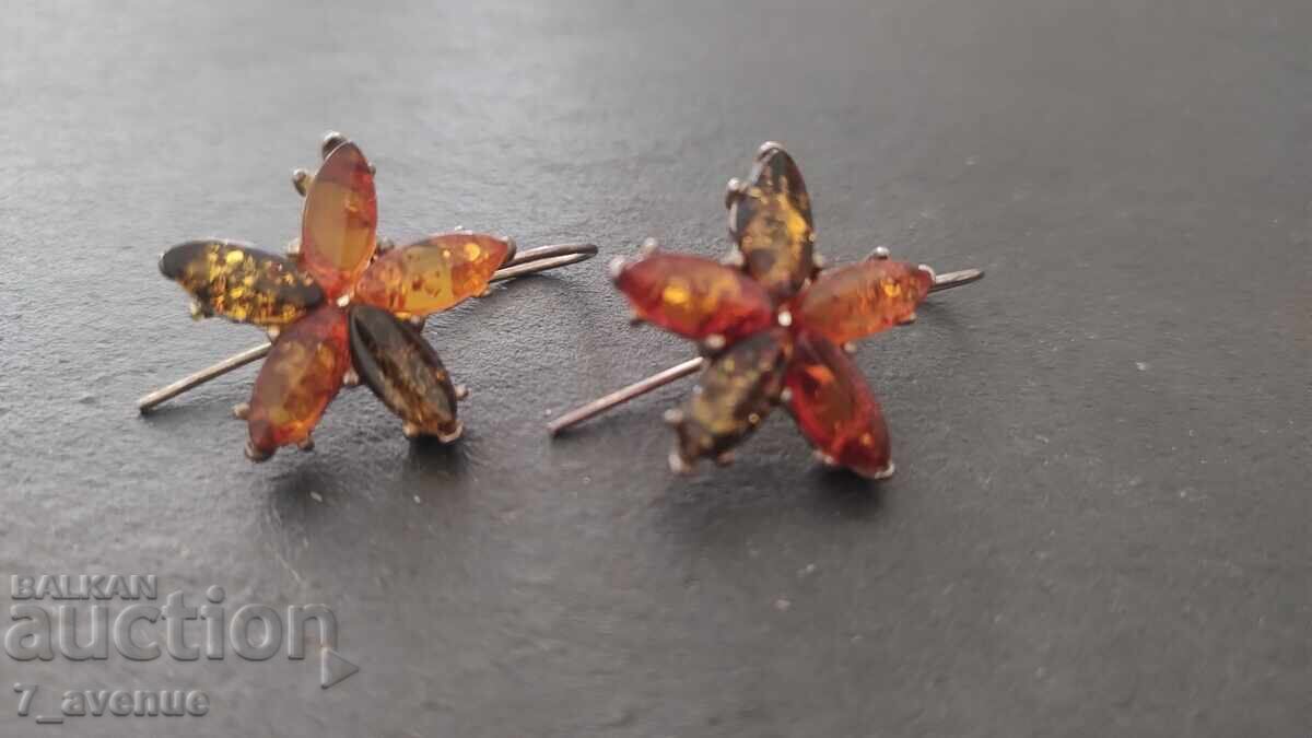 Silver earrings 800 silver, amber with price 99.00 € Silver earrings 800 silver, amber with price 99.00 €