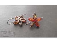 Silver earrings 800 silver, amber