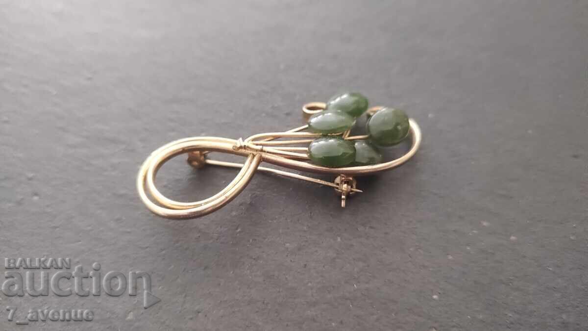Old brooch, Nephrite star, rare model with price 69.00 €