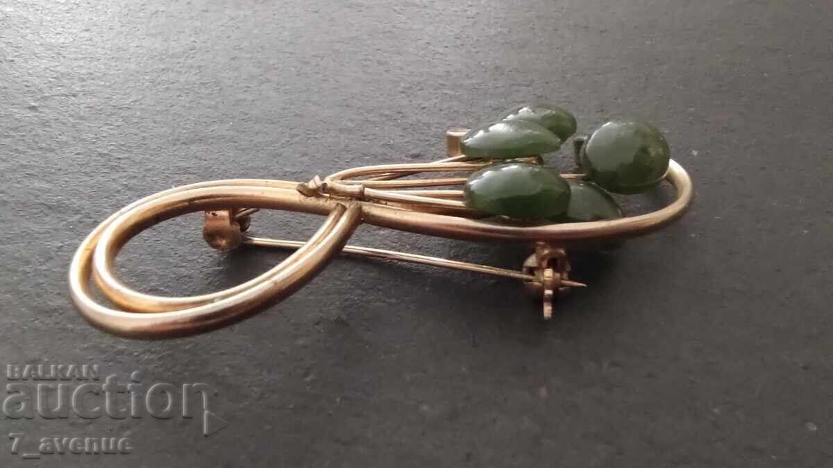 Auction  Old brooch, Nephrite star, rare model