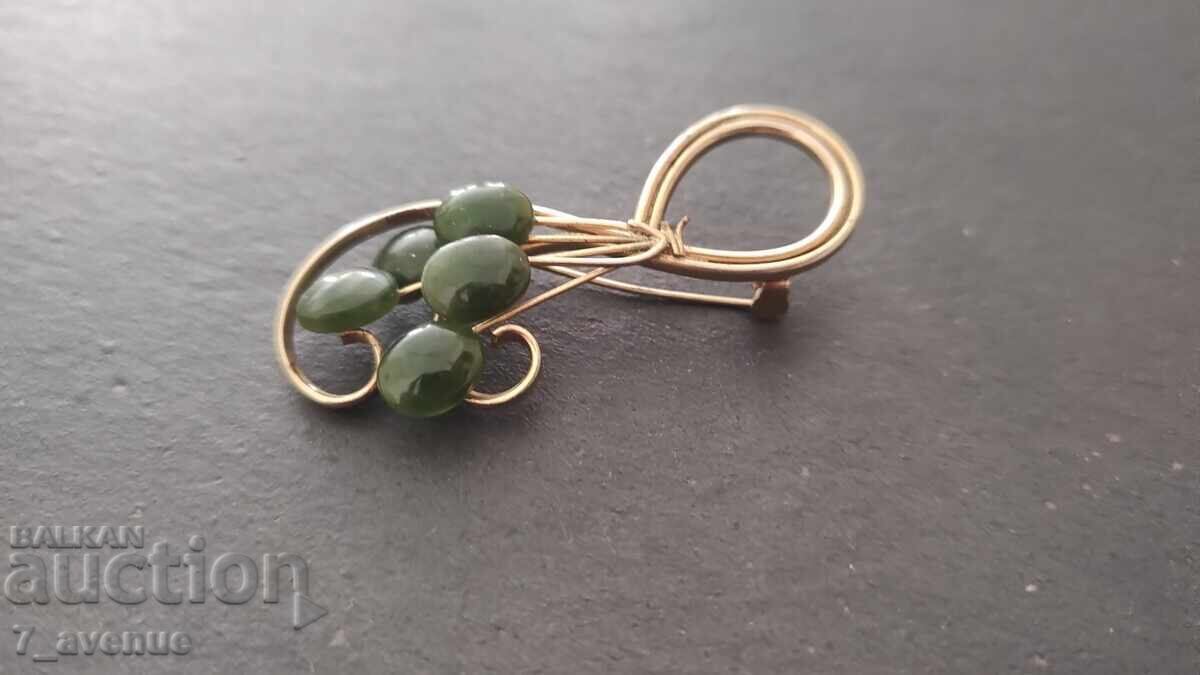Old brooch, Nephrite star, rare model
