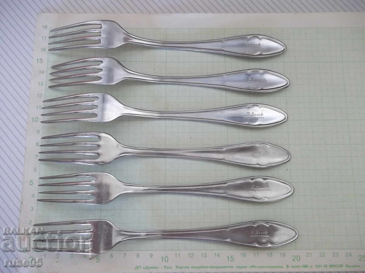 Lot of 6 "P. Denev" forks - 5