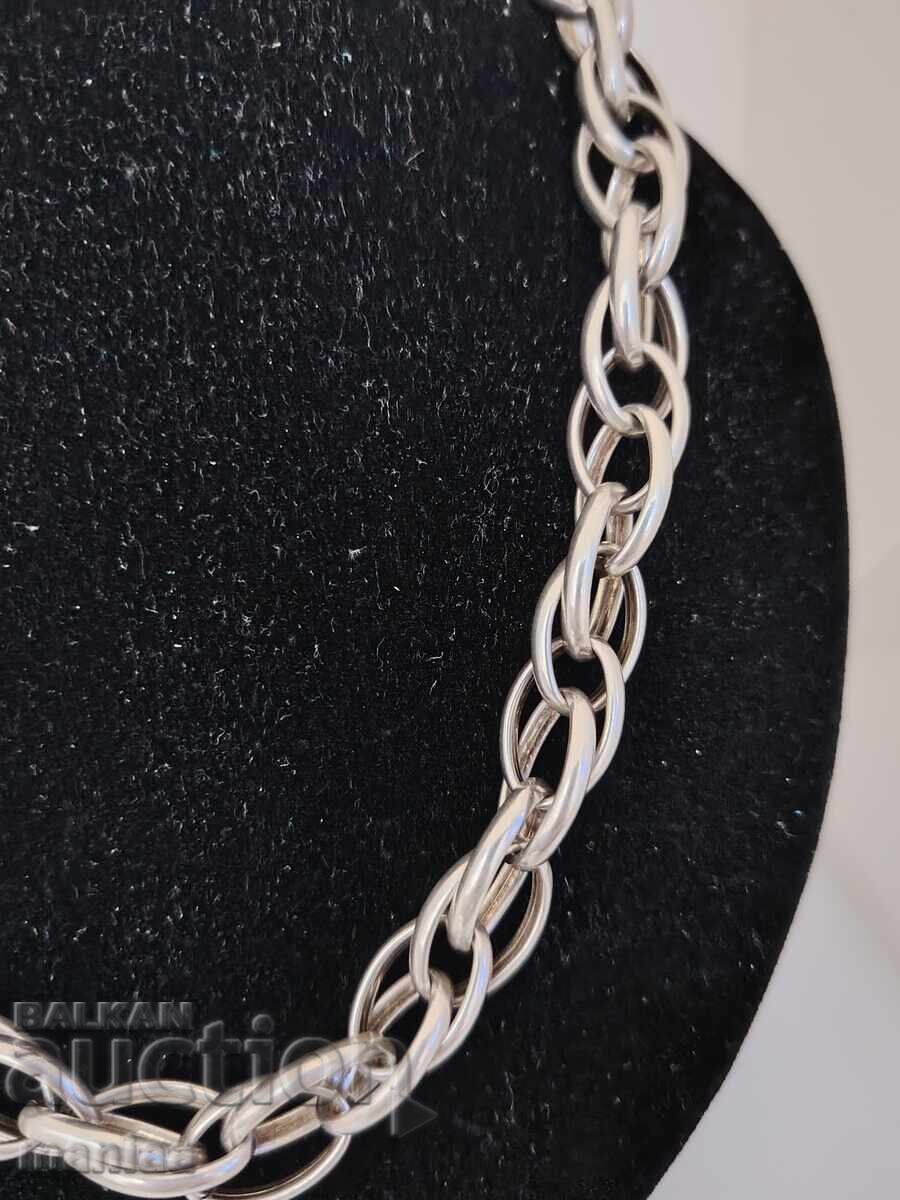 Auction  Solid silver hallmarked chain