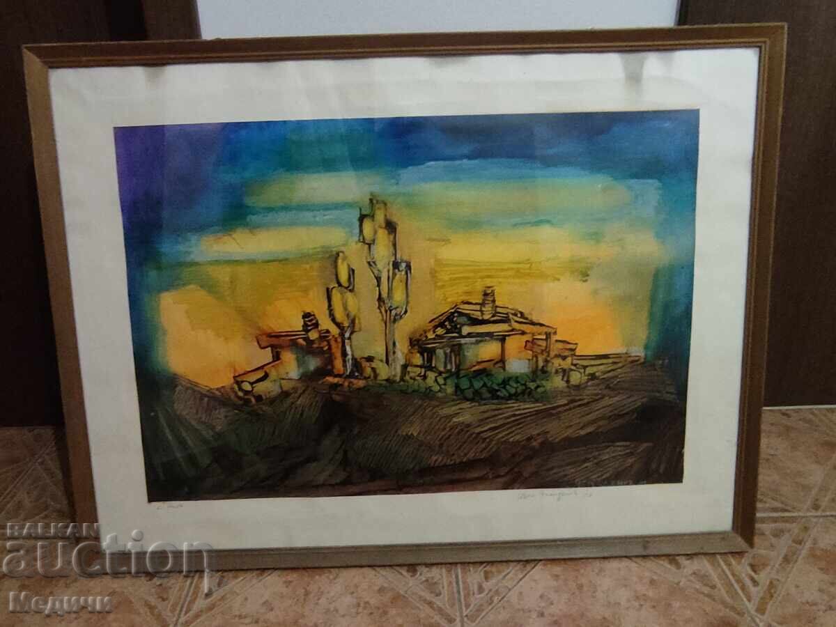 Original painting "Rila Village" – Ivan Yahnadzhiev with price 820.00 € Original painting "Rila Village" – Ivan Yahnadzhiev with price 820.00 €
