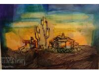 Original painting "Rila Village" – Ivan Yahnadzhiev