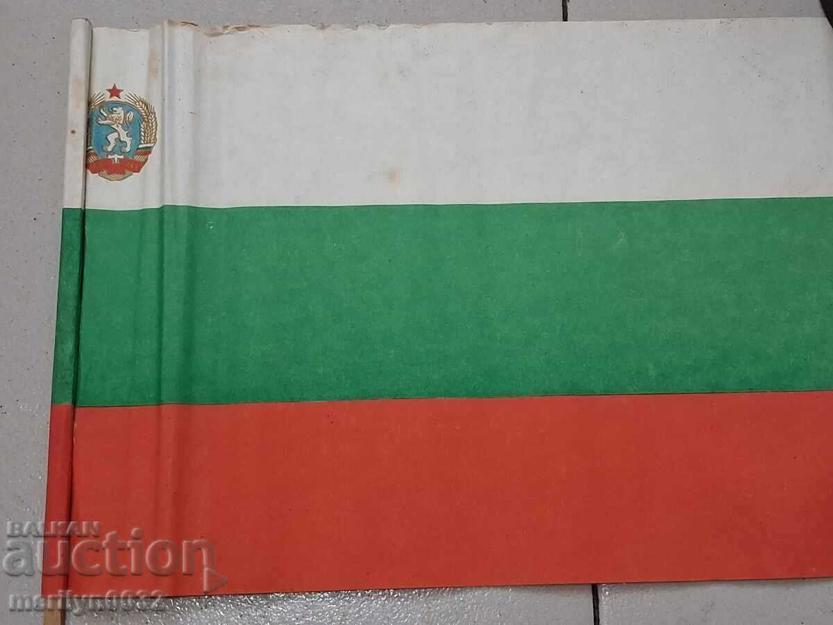 Аукцион Знаменце българско знаме с герб НРБ флаг 70-80 те год