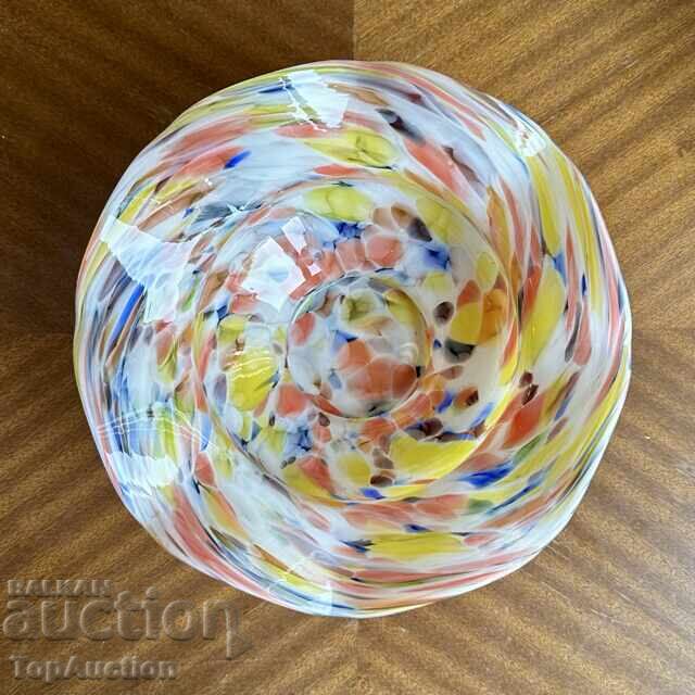 Delivery of Retro fruit bowl colored blown glass Murano / Murano style
