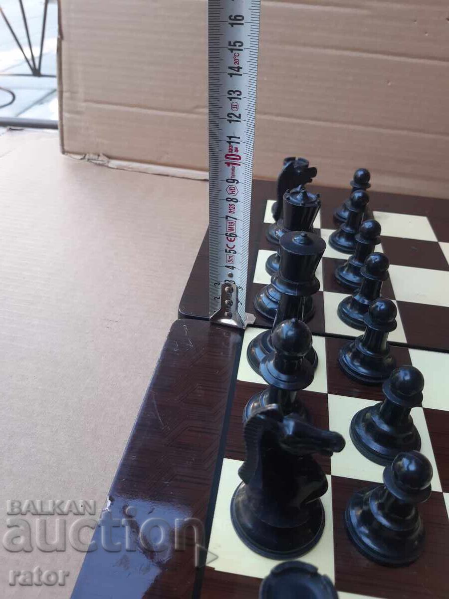 Old LARGE chess set with backgammon - 5