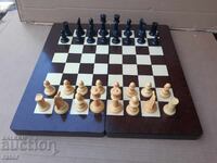 Old LARGE chess set with backgammon