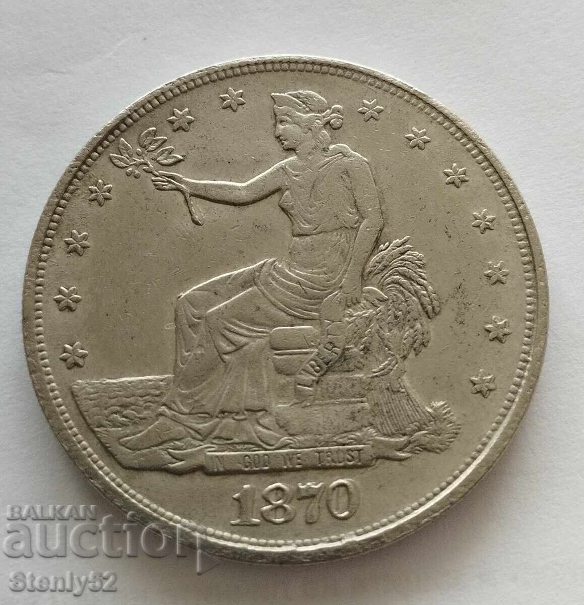 Сувенир $ 1 железен 1870 год.с диаметър 3.5 см