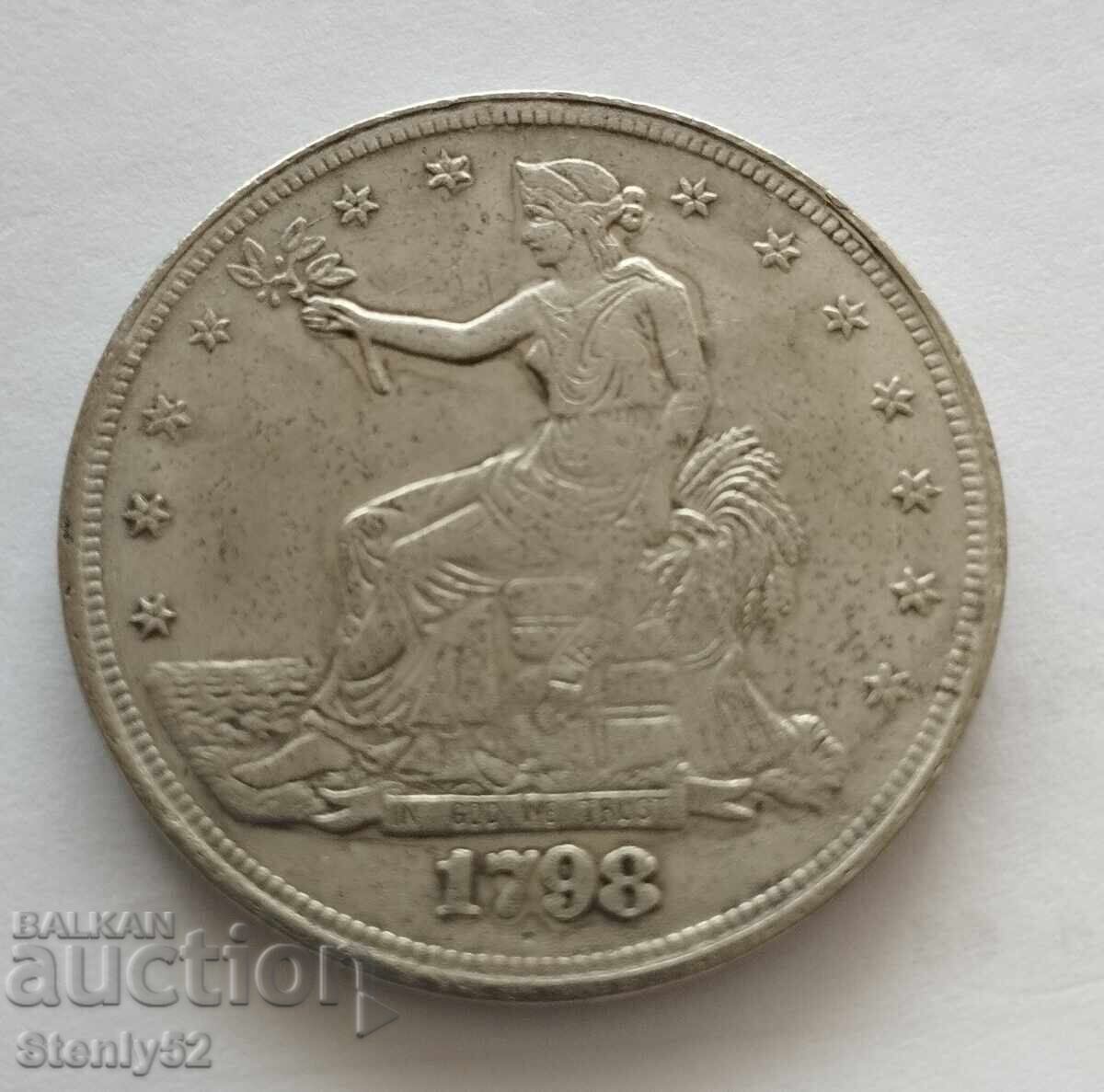 Souvenir $1 iron 1798 with a diameter of 3.5 cm