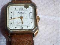 2 gold-plated Swiss watches, working, no battery