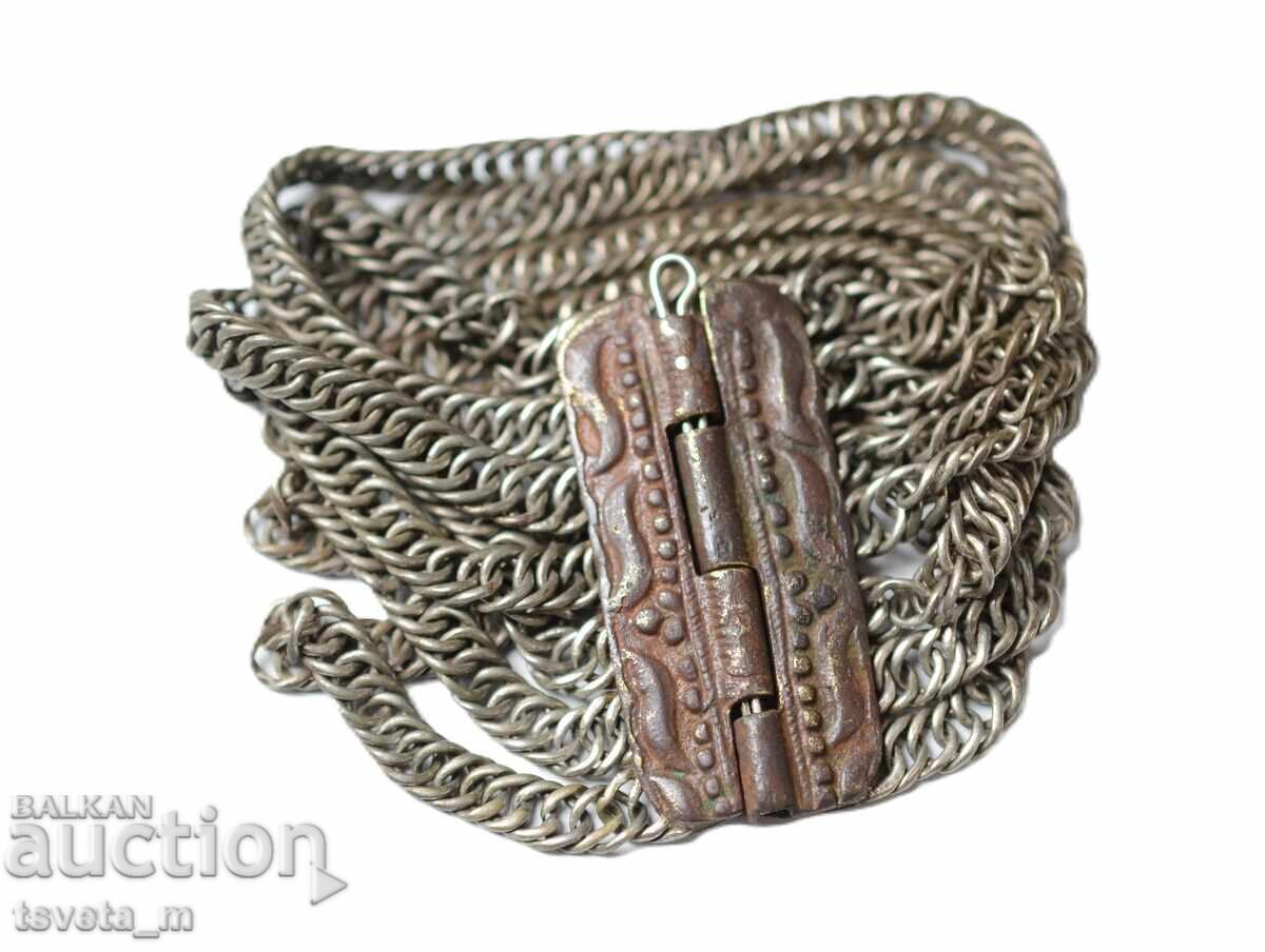 Auction  Revival period silver chain bracelet 19th century folk costume