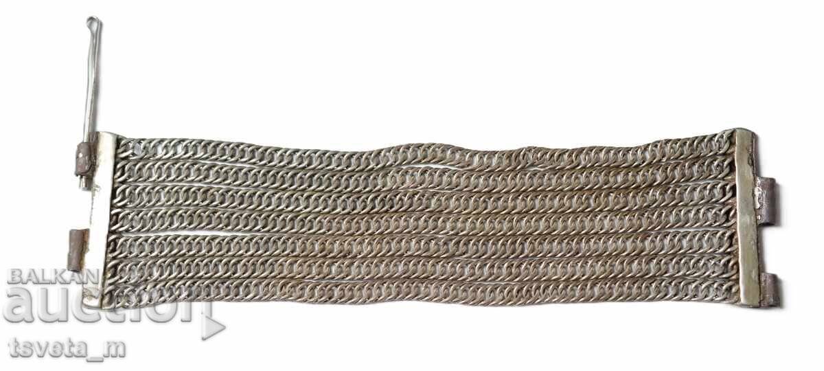 Delivery of Revival period silver chain bracelet 19th century folk costume