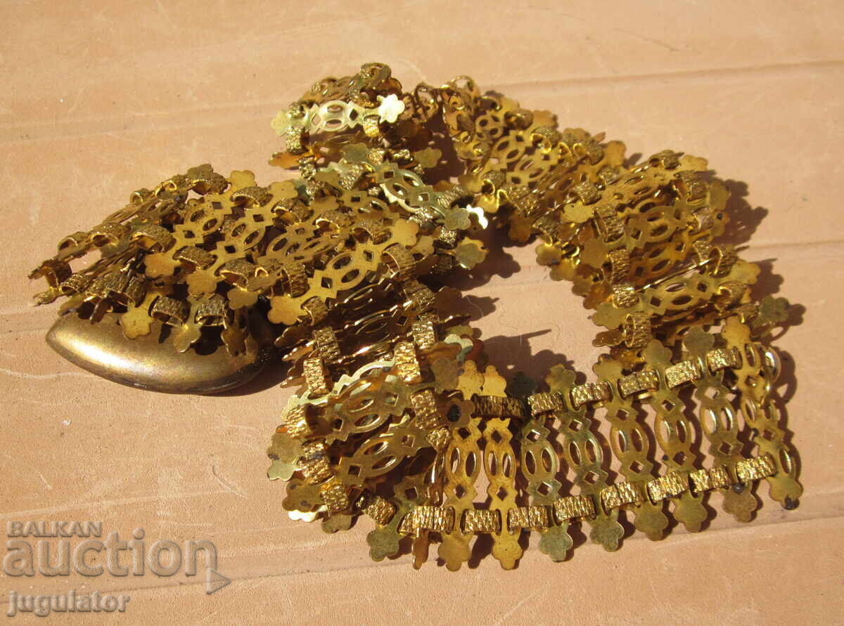 Auction  Bulgarian National Revival folk jewelry cordon chain heart