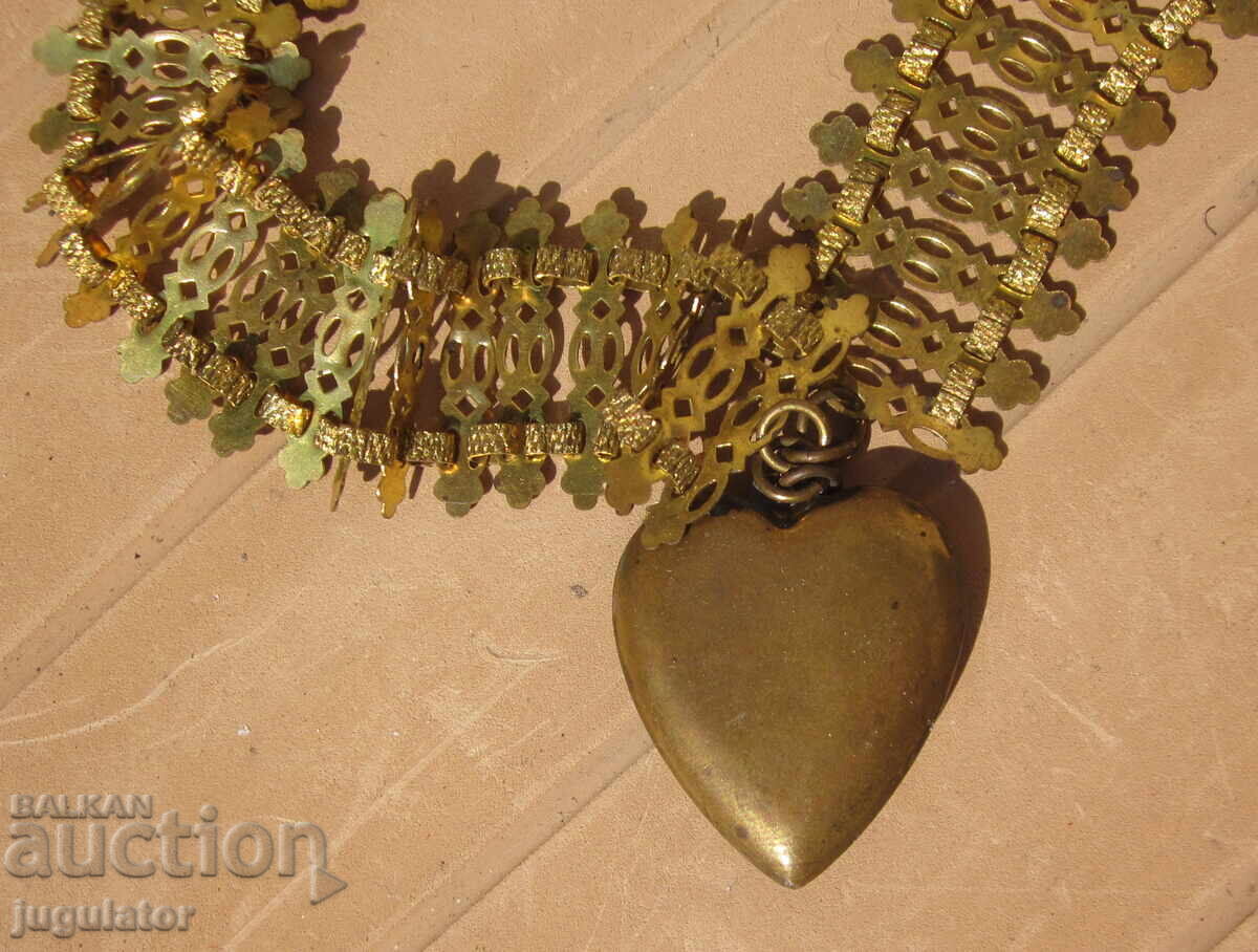 Bulgarian National Revival folk jewelry cordon chain heart - 5