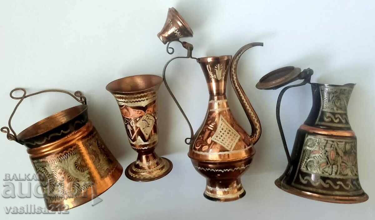 Lot of copper vessels, beauty