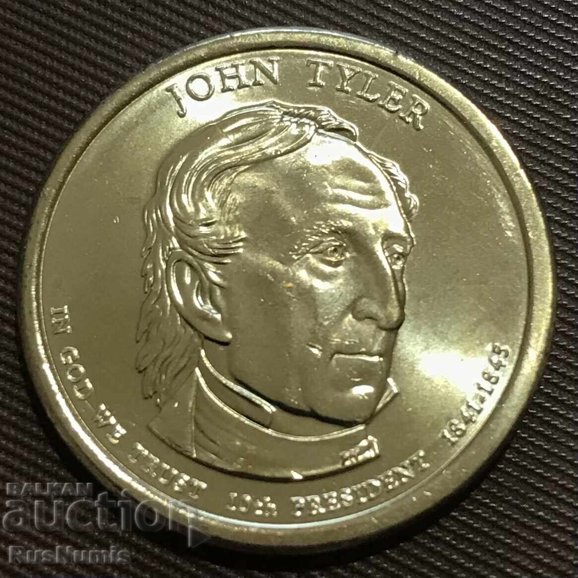 ΗΠΑ. 1 δολάριο 2008 (D). John Tyler