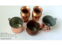 Lot of copper vessels
