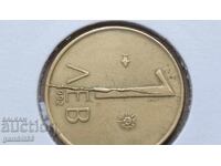 1 BGN 1992 Rep. Bulgaria - CURIOSITY! Cracked coin from end to end!!!