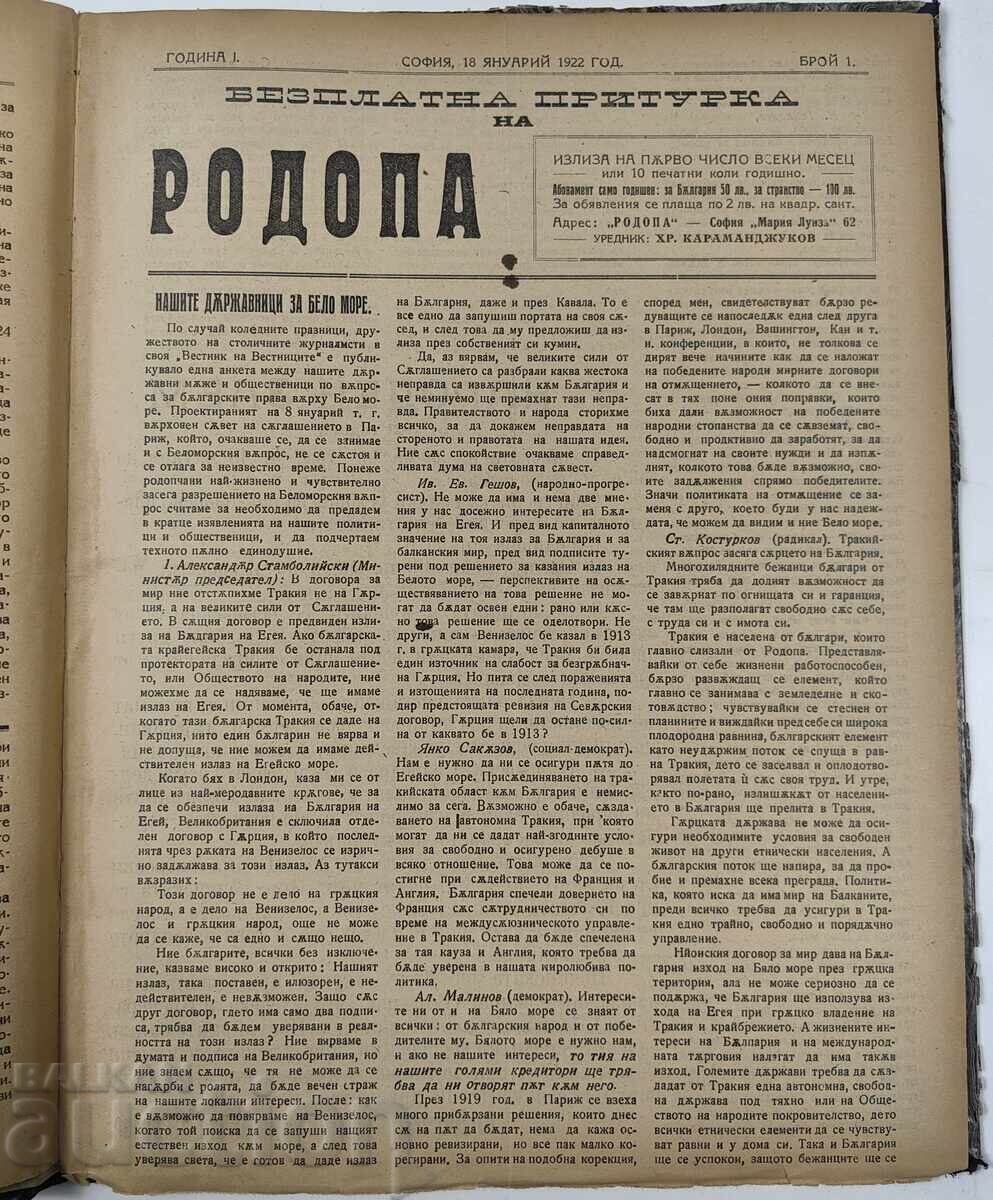 10 τεύχη της εφημερίδας Ροδόπη, 1922. Πρακτικά καινούργια Ροδόπη - 7
