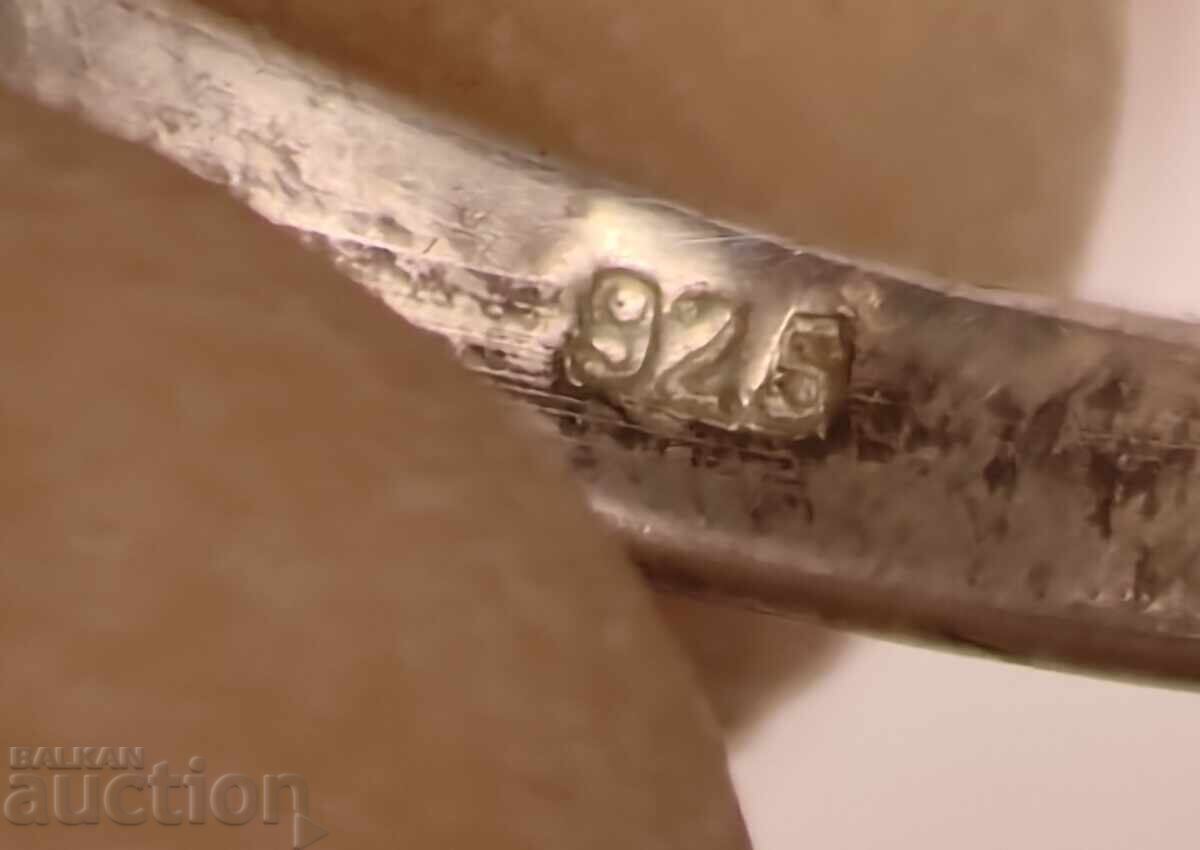 СЪРЦЕ СОЦ СРЕБЪРЕН ПРЪСТЕН МАРКИРОВКА 925 ЕТИКЕТ ЗЛАТАРСКА с цена 29.00 €