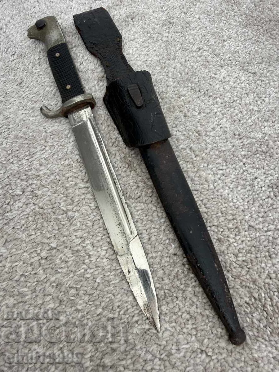 Mauser KS98 parade bayonet with scabbard and frog