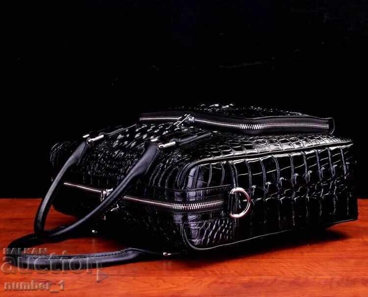 Livrarea Geantă de afaceri de designer din piele naturală