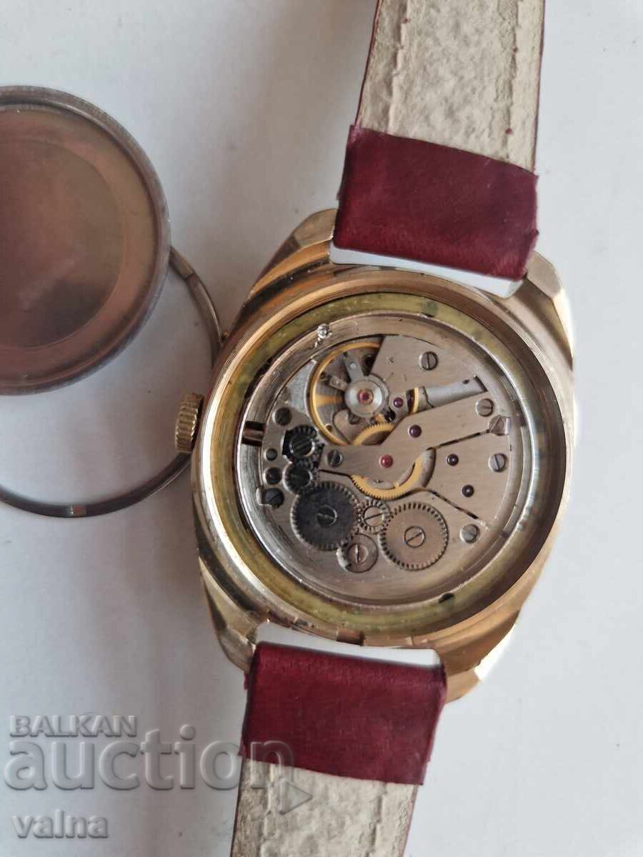 SLAVA cal. 2428, 26 rubine URSS, 2428, carcasă 37mm, Au 5, TOP! - 7