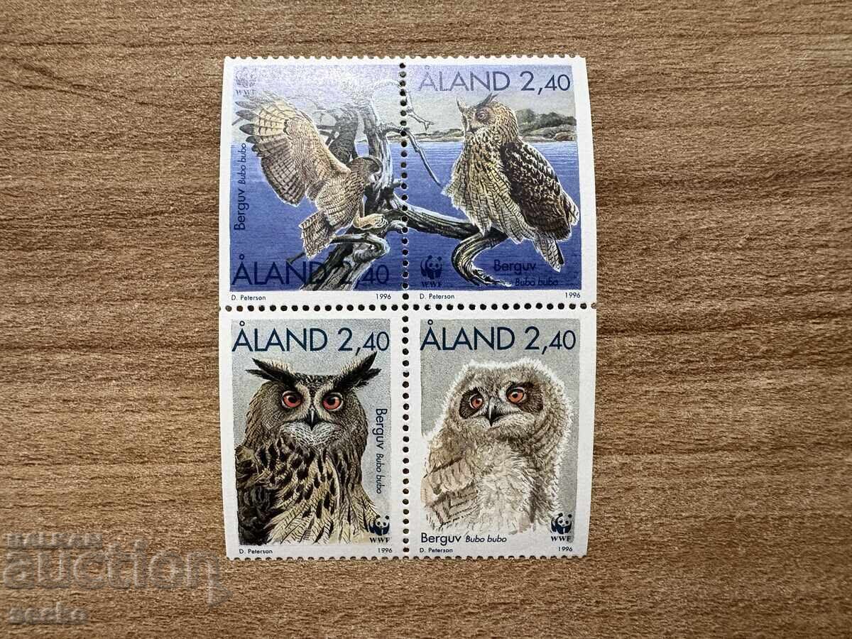 Åland Islands - Birds - Owls (1996) MNH